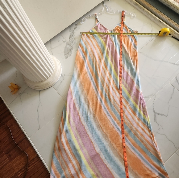 Mustard Seed EUC Spaghetti Straps Spring Summer Vacation Medium  Maxi Sundress - Picture 9 of 14